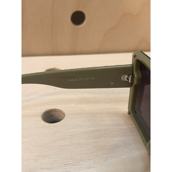 Coco CHANEL Authentic Sunglasses X6023 70/15-142 Green Square Oversized Lenses - Picture 9 of 11